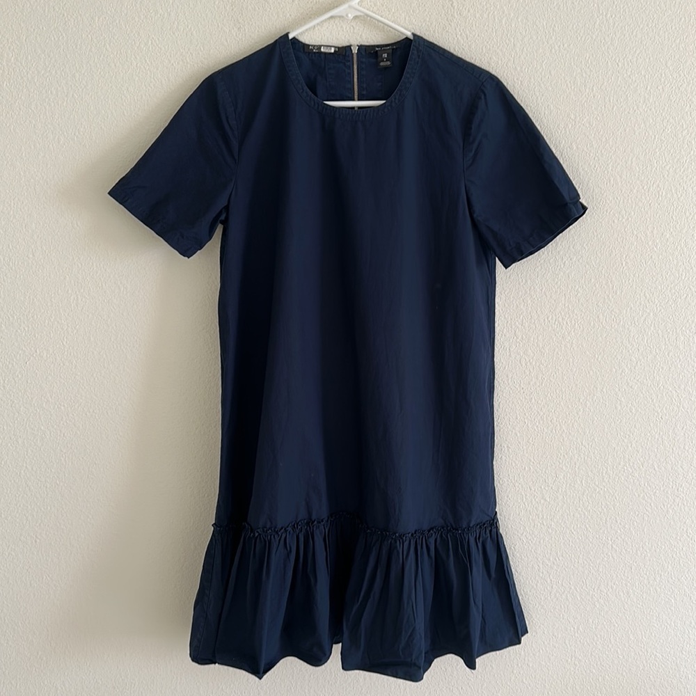 Scotch & Soda Navy Poplin Dress - Picture 2 of 11